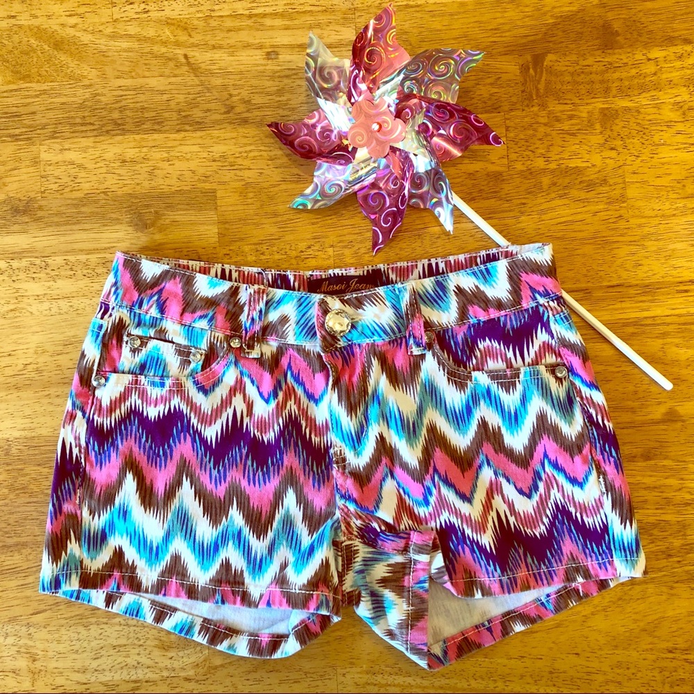 B8 Masoi Jeans Aztec Print Shorts 3